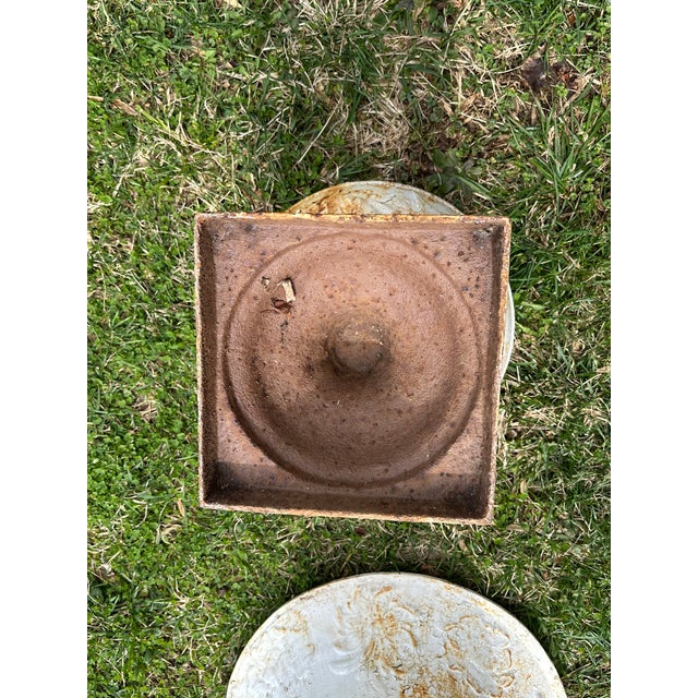 Late Victorian Washington Iron Works Cast Iron Urn For Sale - Image 10 of 12