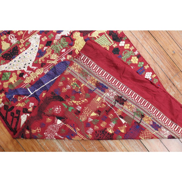 Early 21st Century Pictorial Egyptian Textile - 1'10" x 7'10" For Sale - Image 14 of 18