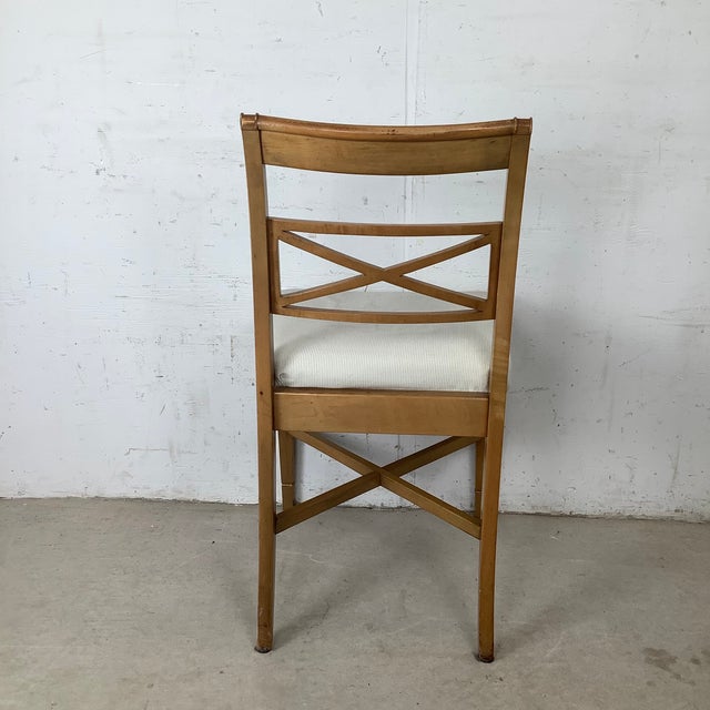 Mid 20th Century Vintage Neoclassical Revival Style X-Back Side Chair For Sale - Image 5 of 12