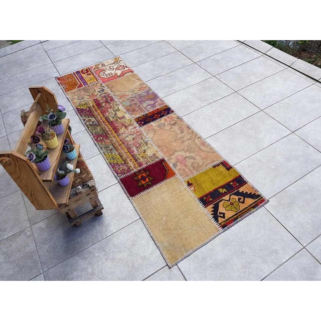 Textile Tan Colour Oushak Mid 20th CenturyRunner For Sale - Image 7 of 10