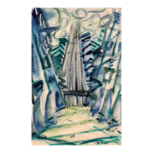 1953 Robert Colborne Modern Landscape Watercolor