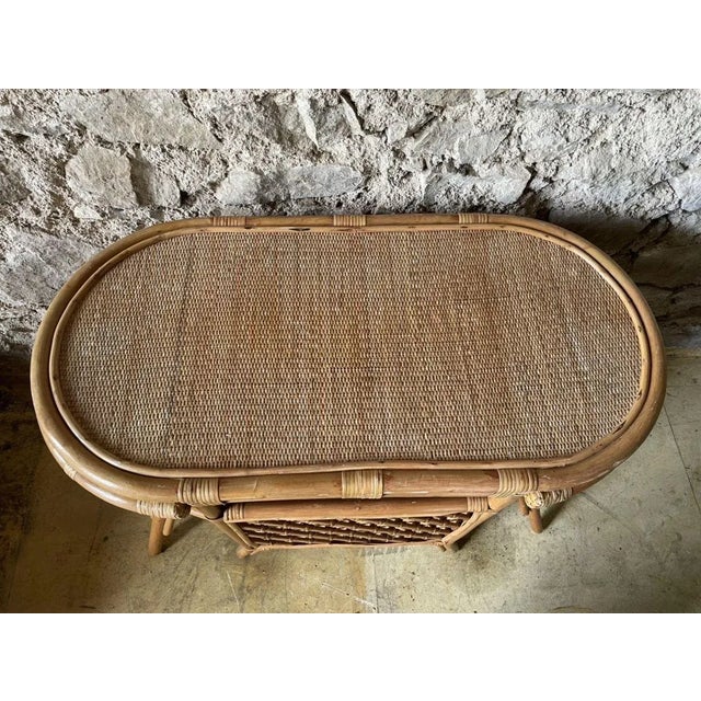 Wicker Table and Chairs, 1970s, Set of 3 For Sale - Image 15 of 18