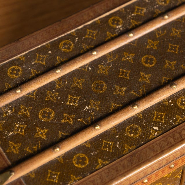 20th Century Louis Vuitton Malle Fleurs Trunk in Monogram Canvas, France, 1910s For Sale - Image 3 of 18