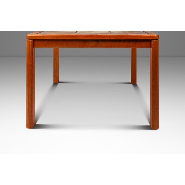 Brown Danish Modern End Table - Accent Table in Teak W/ Ceramic Tile Mosaic Inlay by Johannes Andersen, Denmark, C. 1970's For Sale - Image 8 of 18