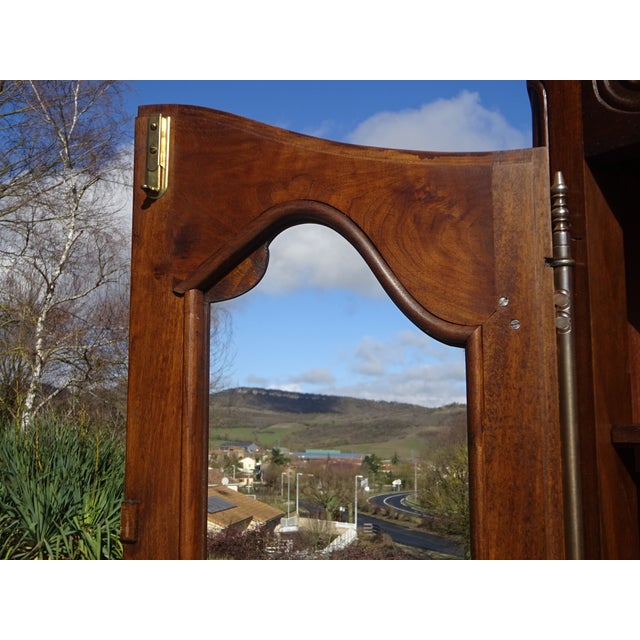 Louis XV Style Display Cabinet with Secretary and Drawers in Walnut, 1960s For Sale - Image 15 of 18