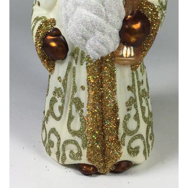 2000’s Mouth Blown Santa Ornament “Ritzy Holiday” by Ino Schaller For Sale In Greensboro - Image 6 of 13