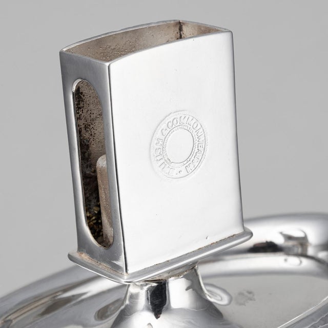 Silver-Plated Matchbox Holder & Ashtray by Mappin & Webb for RMS Windsor Castle, 1959 For Sale - Image 6 of 12