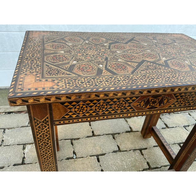 Pair of Vintage Moorish Style Inlaid Nesting Tables For Sale - Image 11 of 12