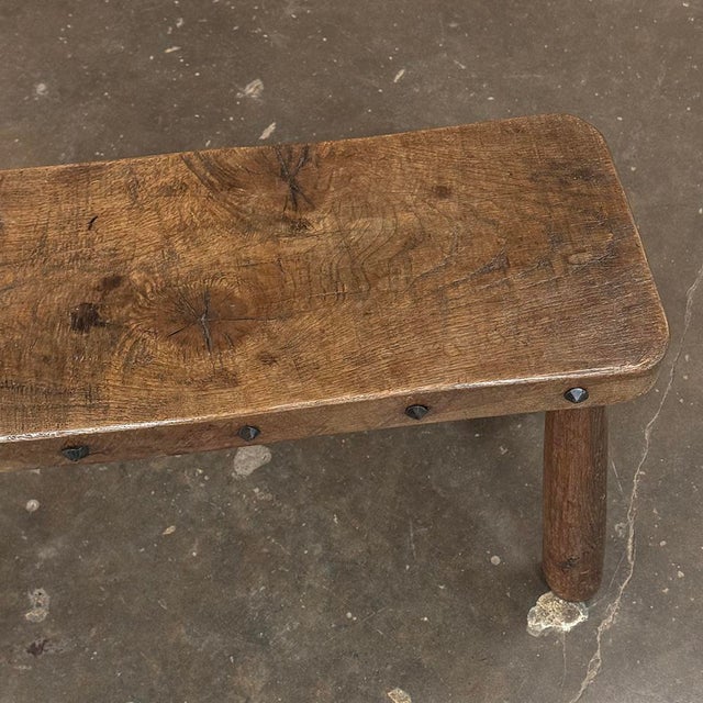 Rustic Mid-Century Brutalist Bench ~ Stool For Sale - Image 16 of 16