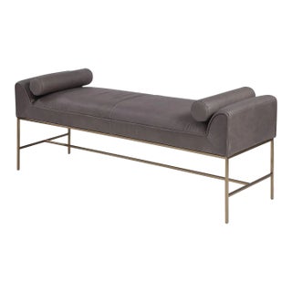 Modern Leather Bench For Sale