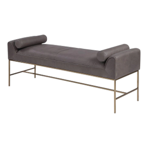 Modern Leather Bench