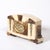 Art Deco Mantlepiece Clock in Tessellated Ice Sugar & Cream Onyx W/ Gilt Bronze For Sale - Image 10 of 15