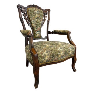 Antique Mid-19th Century Victorian Parlor Armchair For Sale