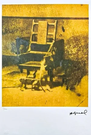 After Andy Warhol, Electric Chair Detail Yellow, 1980s, Lithograph