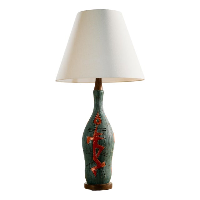 Ceramic Table Lamp by Jiří Georges & Paul Pannier, 1970s For Sale