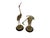 Fabulous and often hard to find pair of solid brass cranes featuring a polished gold finish with a natural patina...