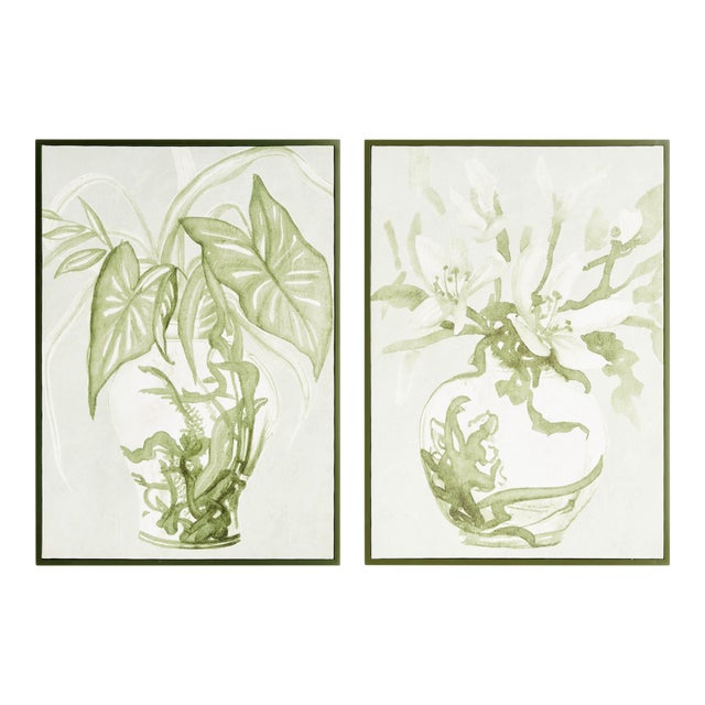 Greenery In Chinoiserie Giclees St/2 For Sale