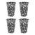 Crow Canyon Home Splatterware, 14 oz. Tumblers in Black & White - Set of 4 For Sale