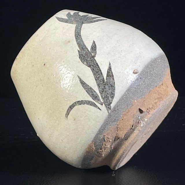 Vintage Folk Pottery Bird Feeder Jar – Slip-Painted Floral Motif, Rustic Earthenware For Sale In Los Angeles - Image 6 of 9
