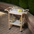 Function, form and fun all come together on this beautiful PU Rattan weave serving cart. The simplistic design of this...