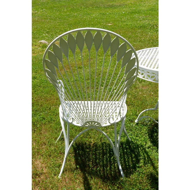Fanciful Hollywood Regency 60s Iron Table and Chair Set - Set of 3 For Sale - Image 12 of 12