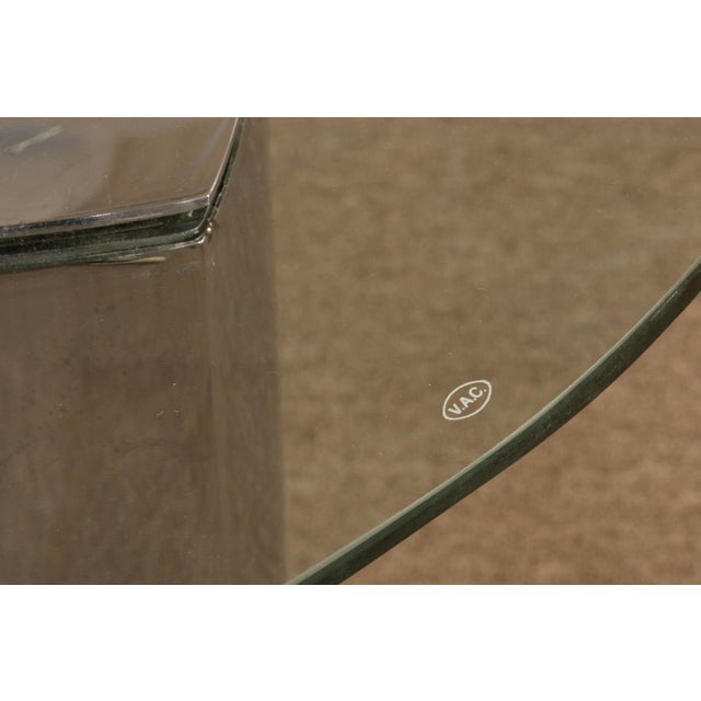 Contemporary Vintage Knoll Lunario Chrome and Glass Table Desk by Cini Boeri For Sale - Image 3 of 8