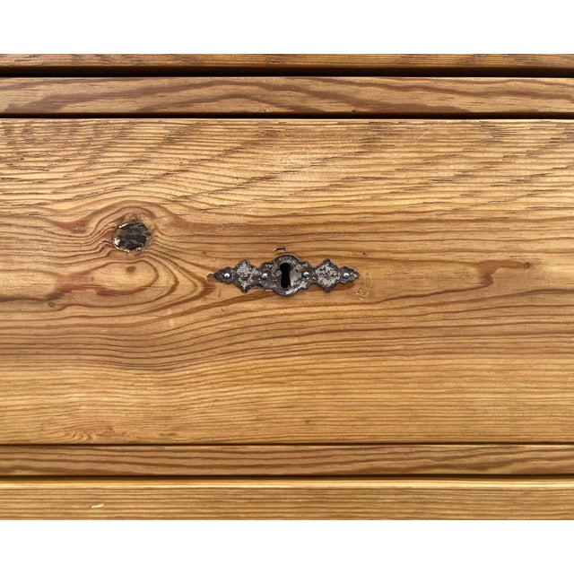 Wood Pine Chest of Three Drawers, Germany For Sale - Image 7 of 14