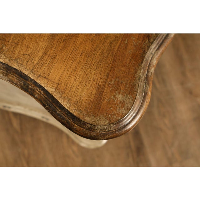 Painted Rustic European Style Three Drawer Chest With Distressed Finish For Sale In Philadelphia - Image 6 of 18
