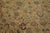 Textile Georgous Sand Colored Floral Design With a Hint of Navy Blue Antique Kirman Rug For Sale - Image 7 of 8