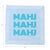 Mahj Mahj Mahj Blue Mahjong Cotton Sateen Cocktail Napkins, Set of 4 For Sale - Image 4 of 5