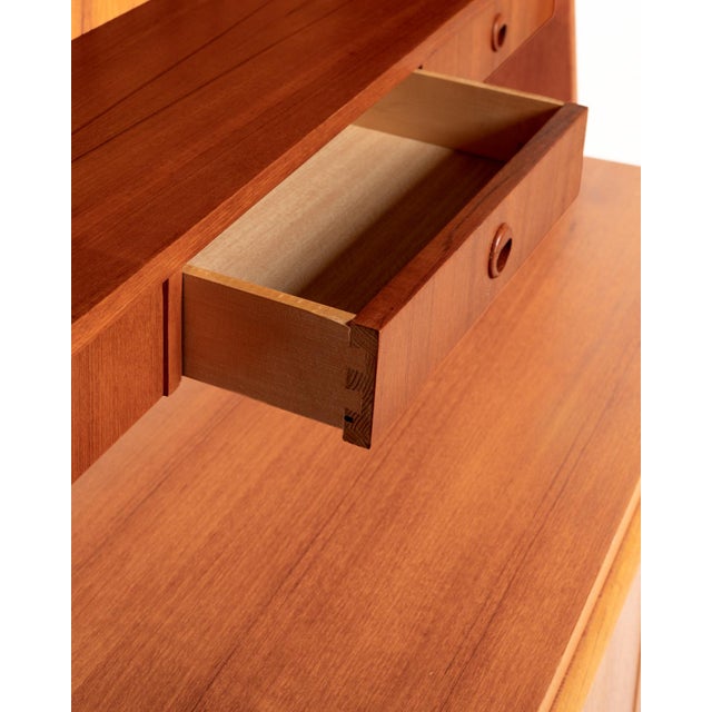 Swedish Teak Bookcase with Desk, 1960s For Sale - Image 10 of 11