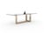 Contemporary Design Table Made of Italian Travertine Marble in Natural Finish Labeled by Maker