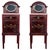 Late 19th Century Louis XVI Style Marquetry Nightstands with Bronze Hardware and Mirror, A Pair For Sale - Image 10 of 18