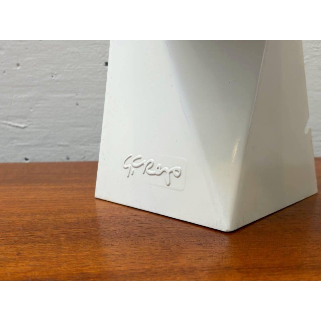 White Space Age Table Lamp by G. Grego, Italy, 1960s For Sale - Image 8 of 16