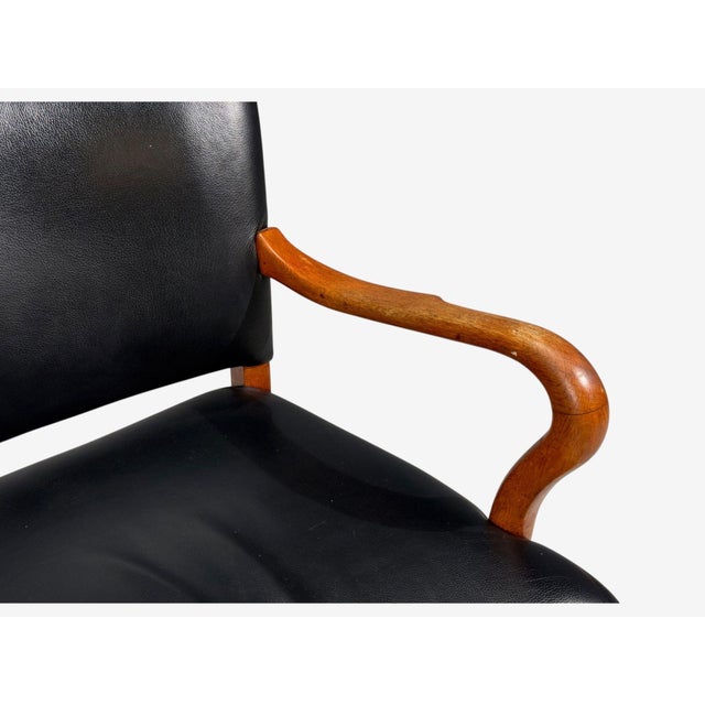 1960s Danish Modern, Armchairs, Black Leather, Bentwood, Denmark, 1960s For Sale - Image 5 of 11