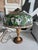 Arts & Crafts Period Signed Salem Brothers Leaded Glass Tiffany Style Lamp sold as found showing some cracks to a few...