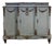 Vintage Neoclassical Sideboard With Gilt Accents and Ornate Detailing, Handmade Scagliola Top For Sale