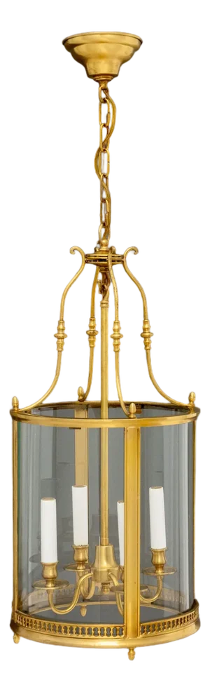 Regency Style Gilt Brass Hanging Lantern
