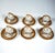 1980s X-Form Mocha Service for 6 in Gilt Bronze with Scattered Flowers from Meissen, 1980s, Set of 21 For Sale - Image 5 of 10