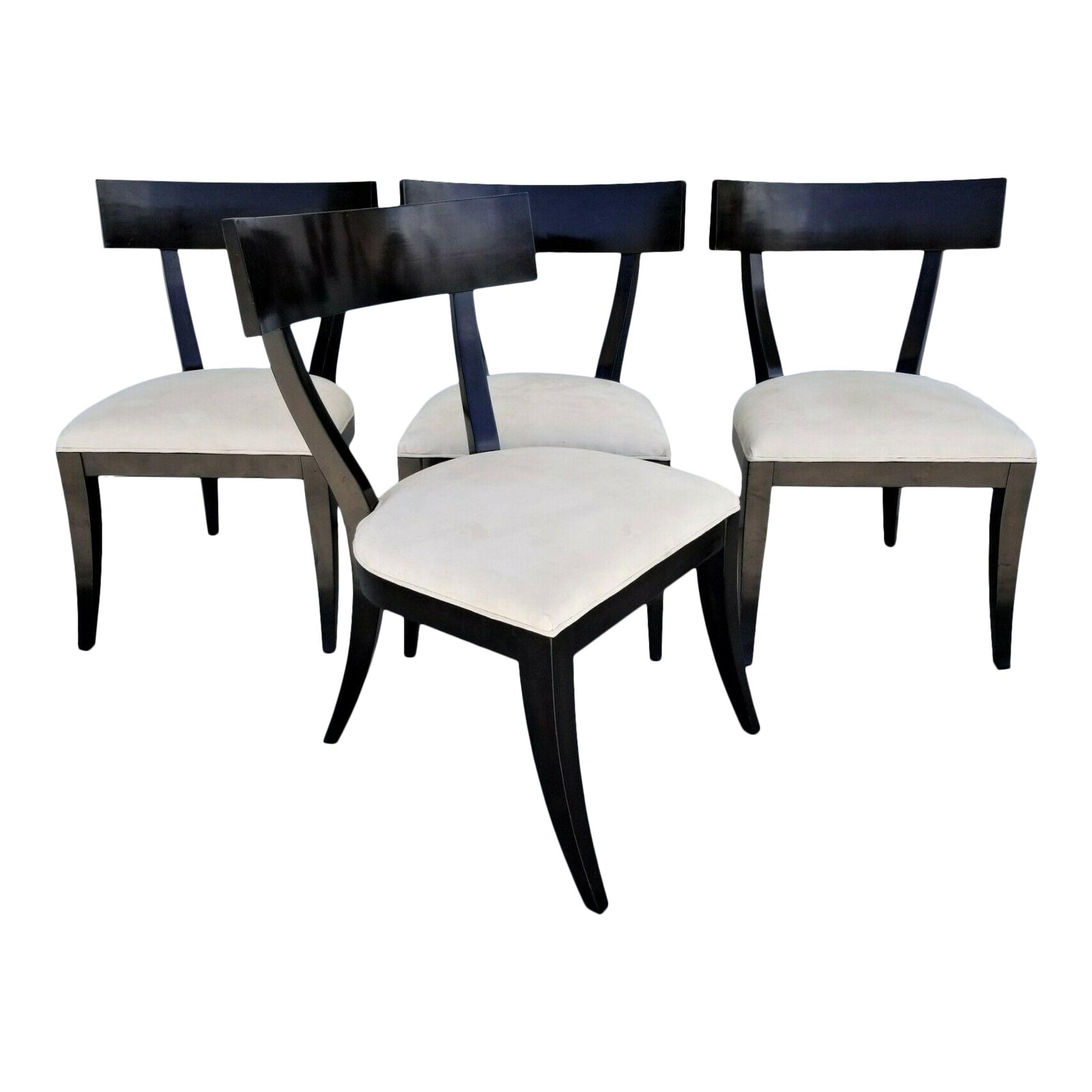 Restoration Hardware Talia Klismos Style Solid Wood Dining Chairs Set Of 4 Chairish