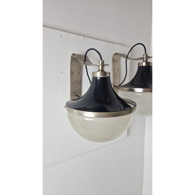 Artemide Vintage Pi Wall Lamp Light by Sergio Mazza for Artemide, 1960s, Set of 2 For Sale - Image 4 of 15
