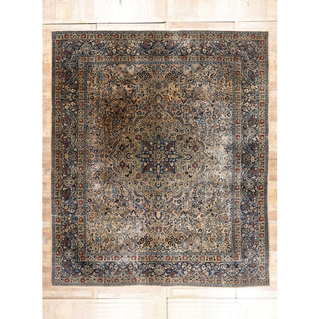 Antique Persian Mashhad Rug, 12'09 X 14'11 For Sale - Image 11 of 11