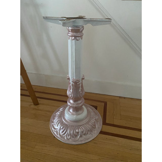 Vintage Hand Painted Cast Iron Bistro Table Base For Sale In Boston - Image 6 of 9
