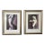 1980s Nude Woman Silhouette Original Painting, Matted and Framed - Set of 2 For Sale