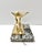 Vintage Brass Winged Lion Sculpture on Marble Base For Sale - Image 4 of 12