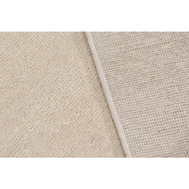 Beige Rug & Kilim’s Modern Distressed Abstract Rug in Beige, Gray and Black Tones For Sale - Image 8 of 8