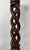 27-Inch Antique Hand-Carved Openwork Barley Twist Candlestick | 6" Diameter Base | Early 20th Century For Sale - Image 4 of 9