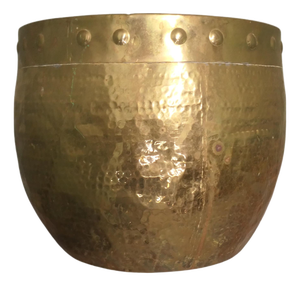 Arts and Crafts Riveted Brass Jardiniere, 1880s