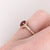Contemporary Dainty Red Ruby Ring W Earth Mined Diamonds in Solid 14k Gold | Oval 5.3x4mm, Size 6.75 For Sale - Image 3 of 9