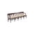 A handsome and unusually long antique Neoclassical bench featuring an elegant series of hand-carved lyre-form splats...